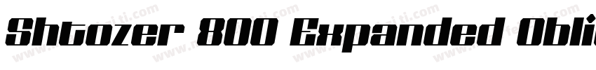 Shtozer 800 Expanded Oblique字体转换